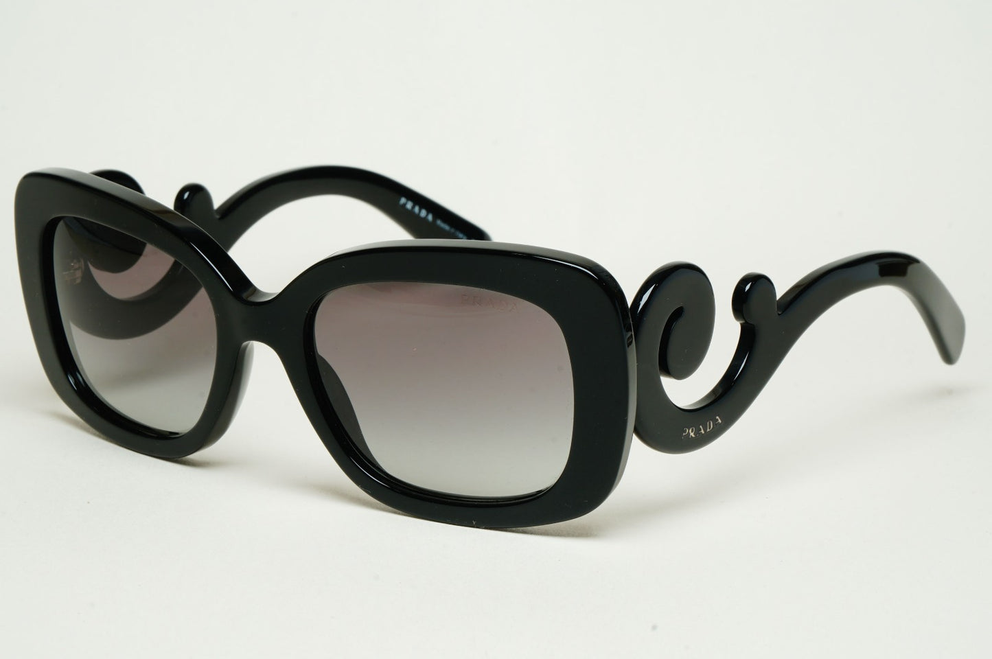 Prada Sunglasses Baroque Swirl Black Grey Square PR27OS SPR 27O 1AB-3M1