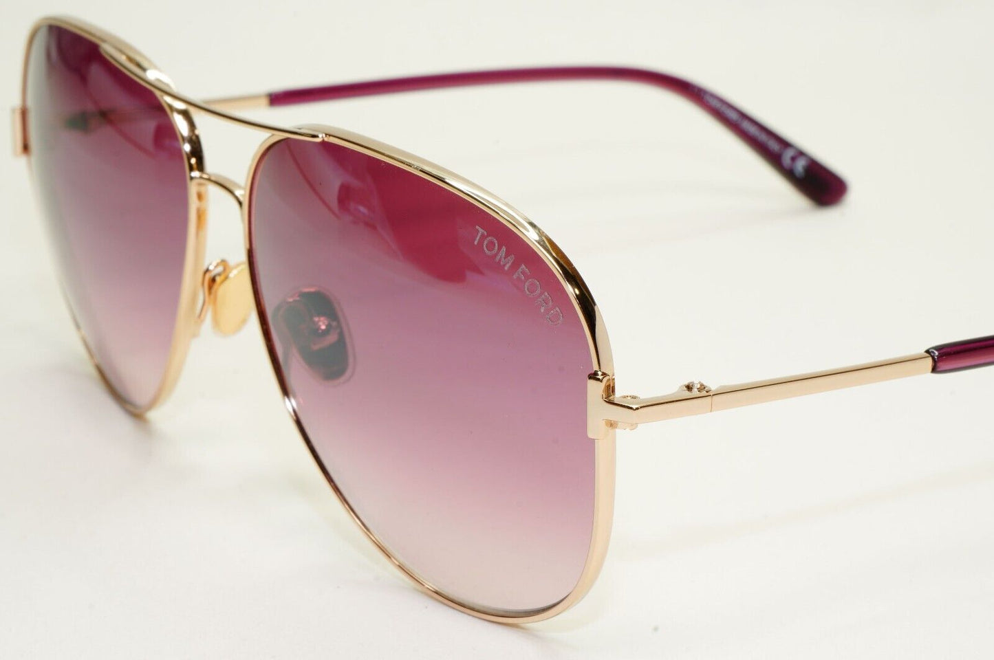 Tom Ford Sunglasses Clark Rose Gold Bordeaux Red Mirror Unisex FT0823 TF 823 28U