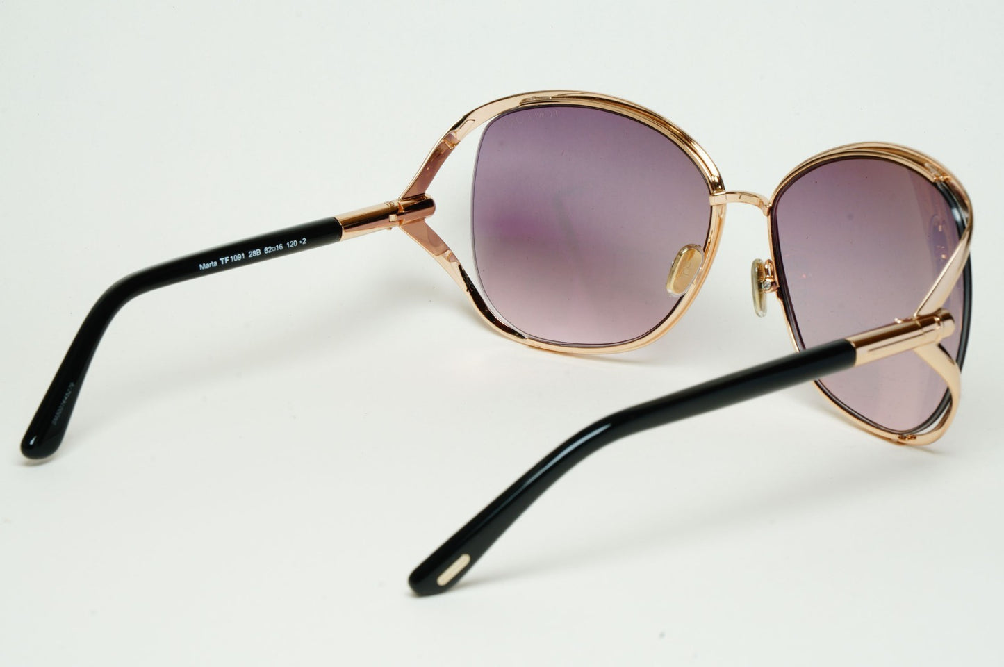 Tom Ford Sunglasses Marta Gold Black Grey Gradient FT1091 TF 1091 28B 62mm