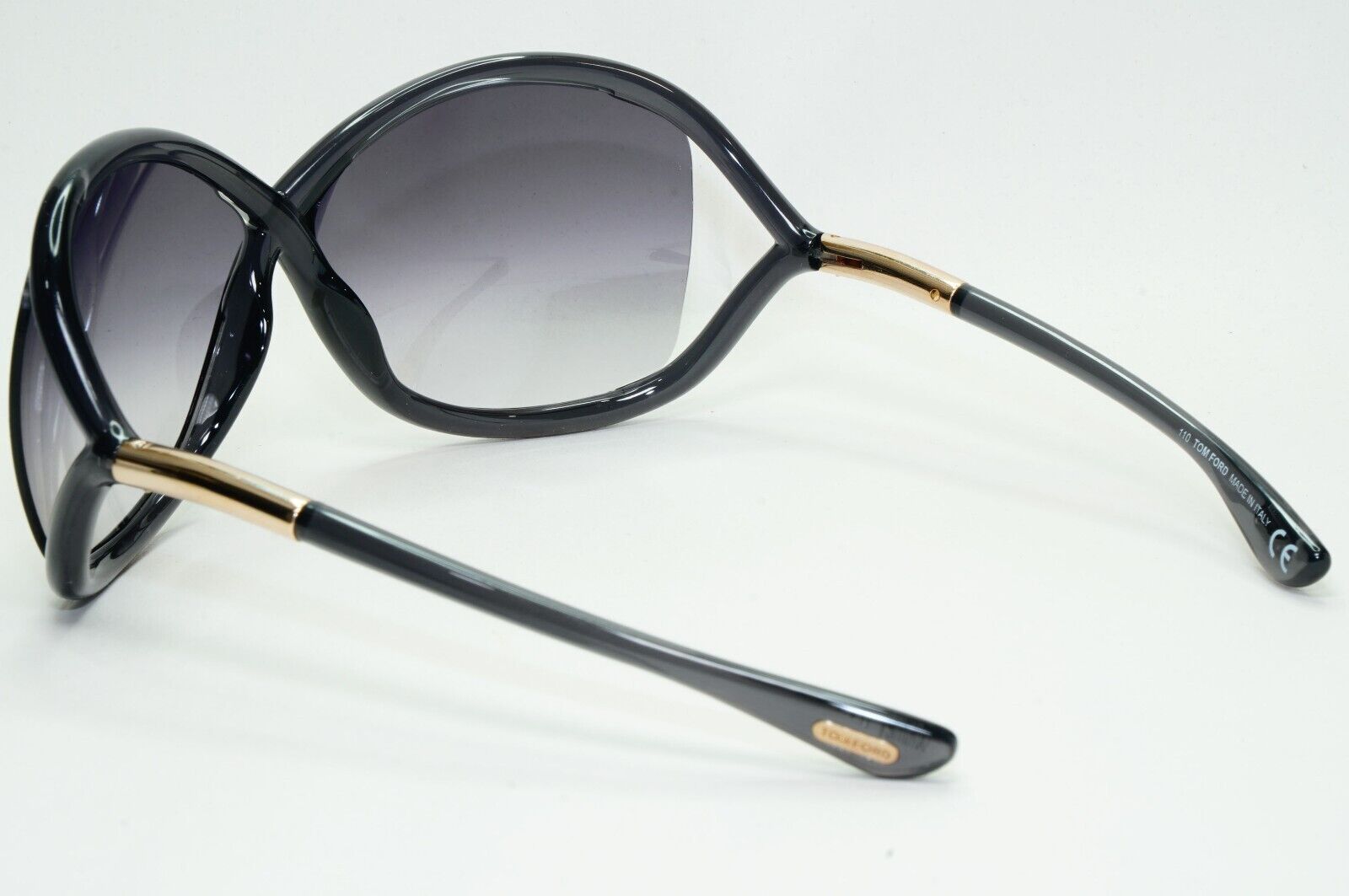 Tom Ford Sunglasses Whitney Grey Smoke Gradient Gold Wrap FT0009 TF 9 B5 64mm