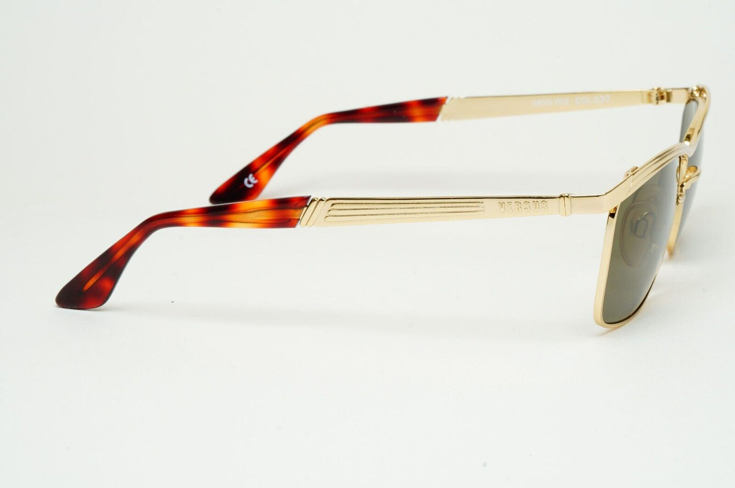 Versus Sunglasses 1996 by Gianni Versace Vintage Gold Brown MOD F02 COL 030