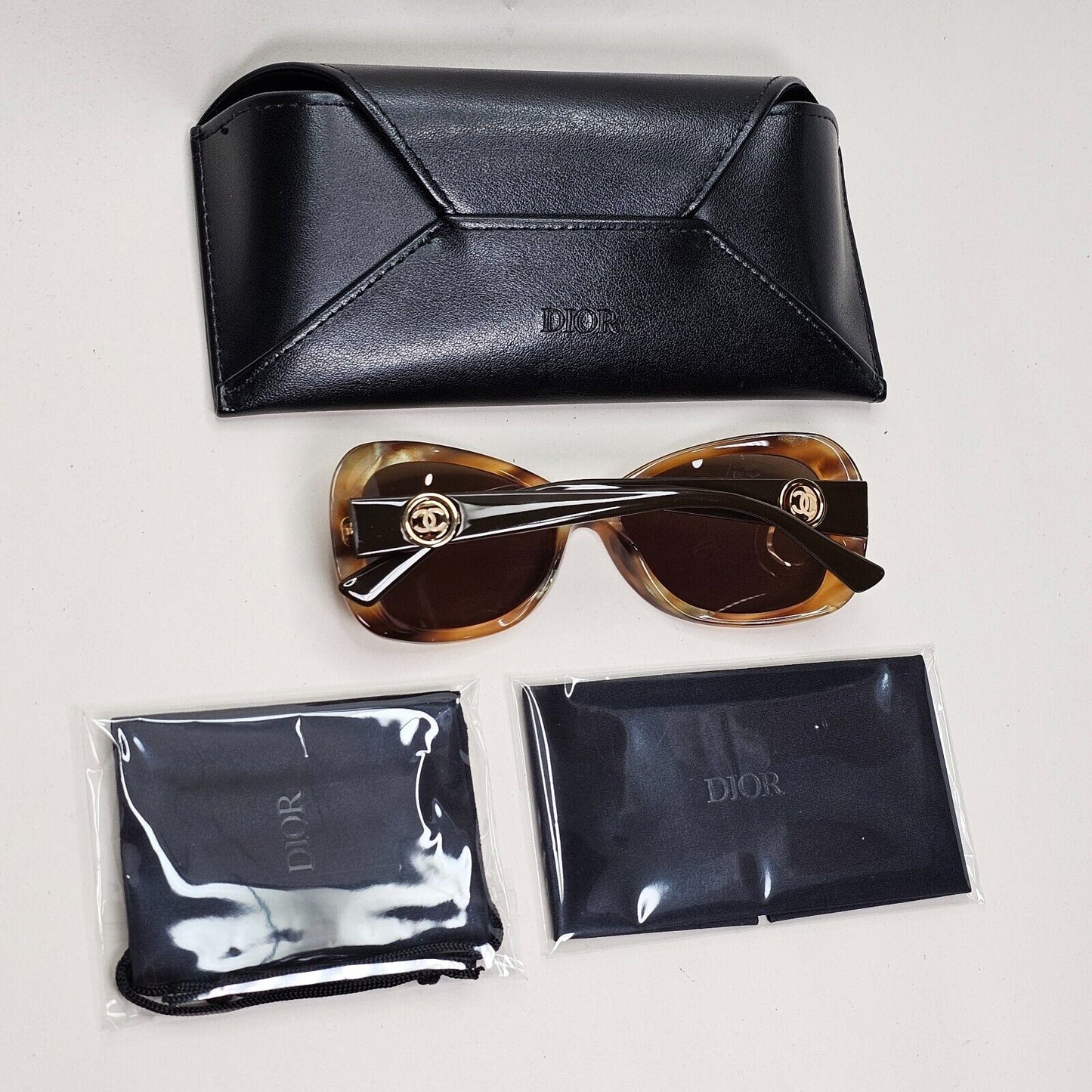 Chanel Sunglasses 2009 Square Brown Gold Tortoise 5148 c.938/3B 56mm 031124