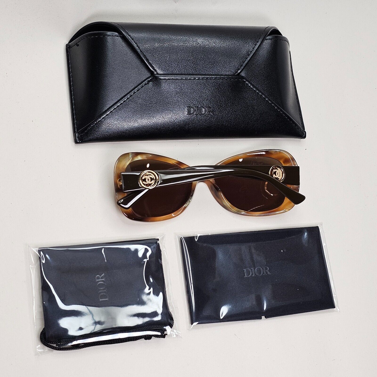 Chanel Sunglasses 2009 Square Brown Gold Tortoise 5148 c.938/3B 56mm 031124