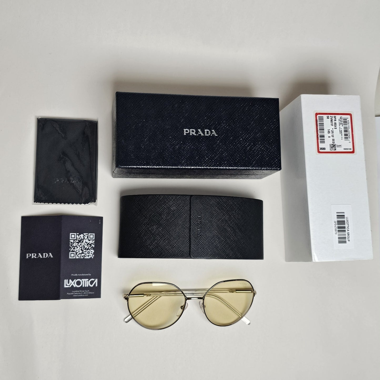 Prada Sunglasses Photochromic Gold Yellow Round PR65XS SPR 65X ZVN-01F