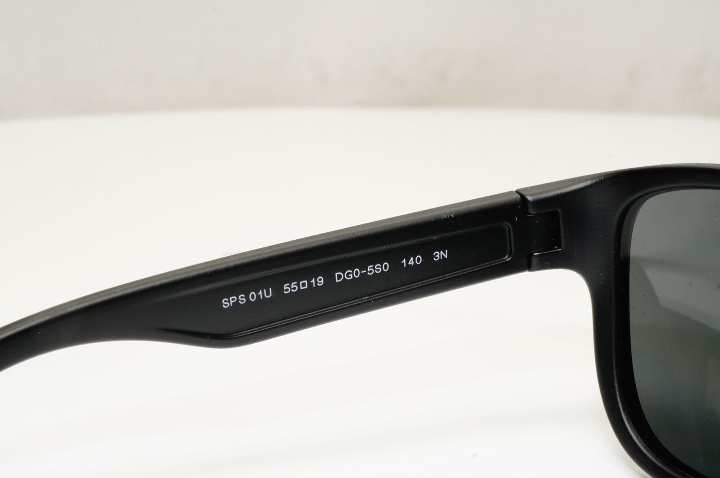 Prada Sunglasses Black Matte Rubber Square Red PS01US SPS 01U DG0-5S0 55mm