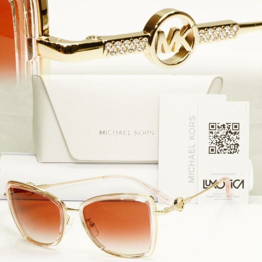 Michael Kors Sunglasses Gold Brown Gradient Square  MK 1067B Corsica 101913