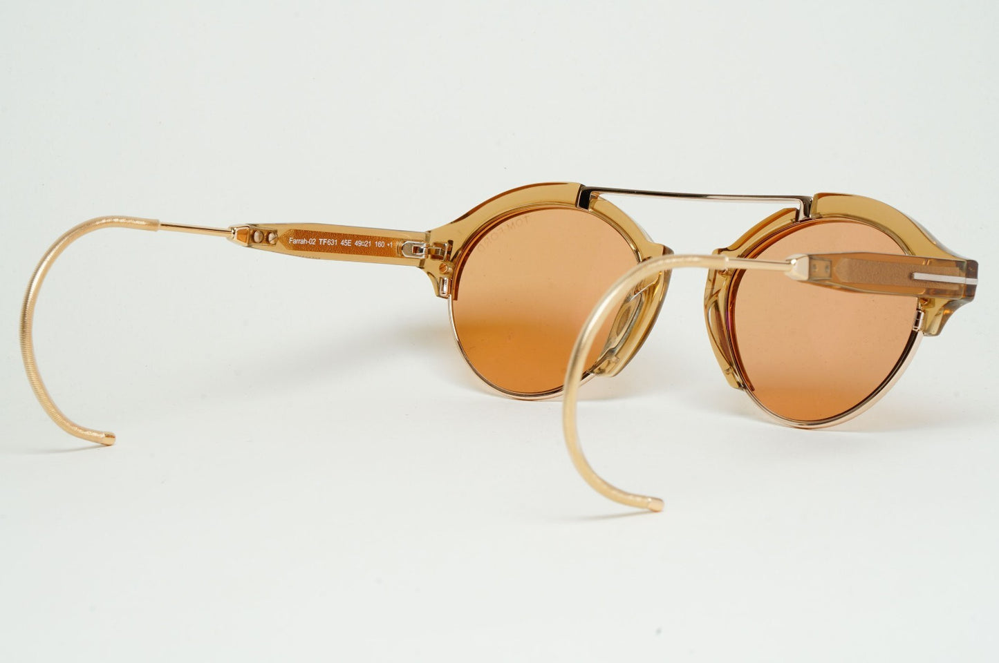 Tom Ford Sunglasses Farrah-02 Ear Loop Brown Honey Gold FT0631 TF 631 45E