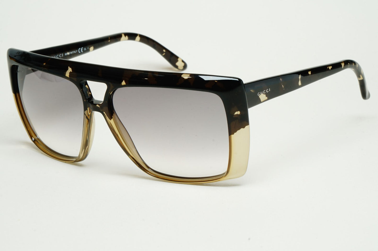 Gucci Sunglasses 2010 Vintage Unisex Square Grey Havana GG 3532/S 3C8O0 59mm