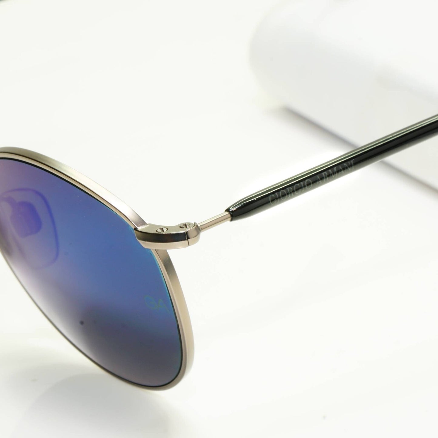 Giorgio Armani 1997 Vintage Sunglasses Blue Mirror Glass Silver 627 815/35 51mm