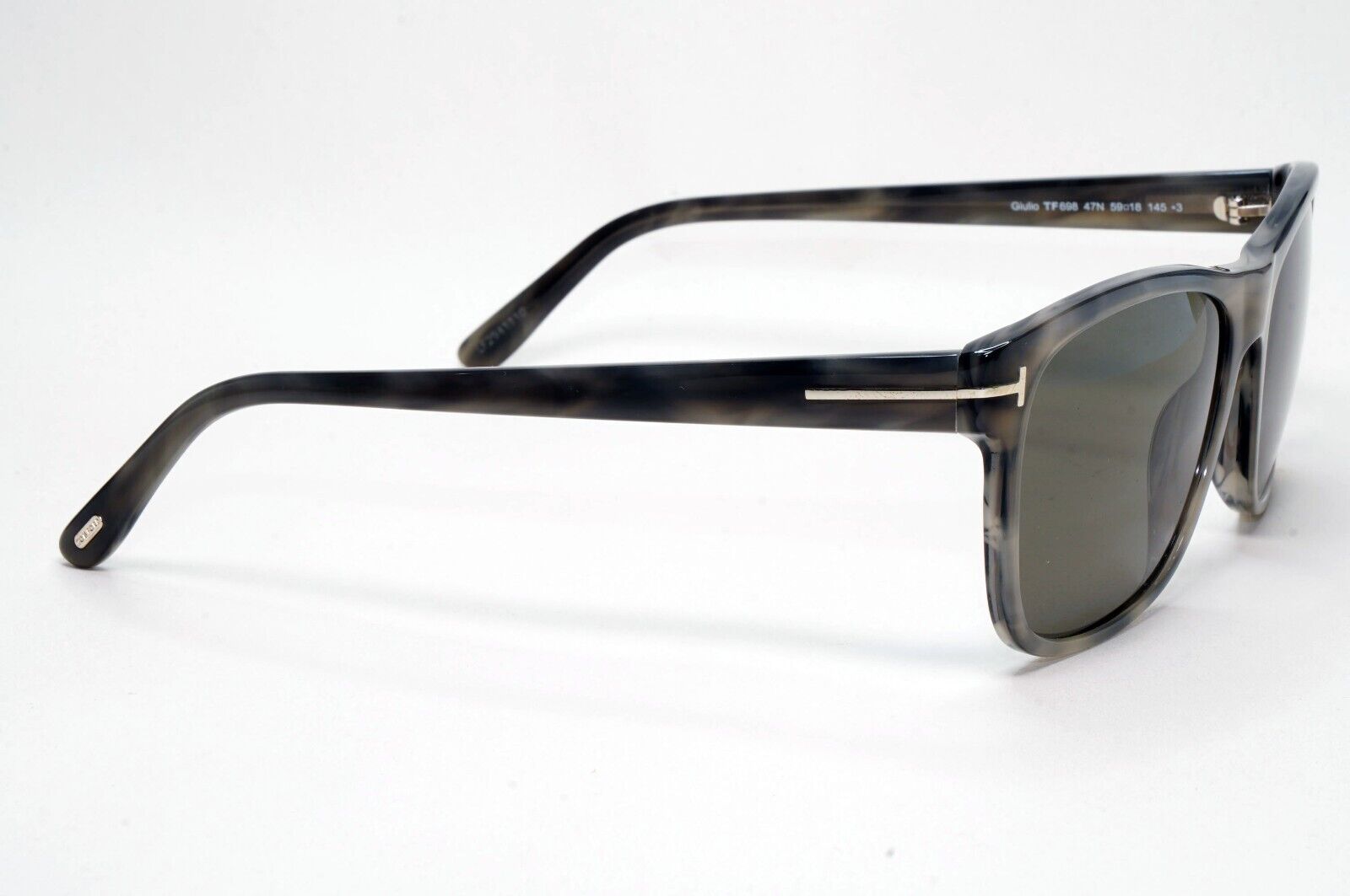 Tom Ford Sunglasses Giulio Grey Havana Green Square FT0698 TF 698 47N 59mm