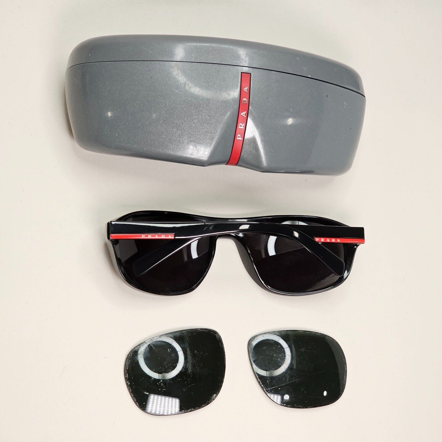 Prada Sunglasses 2014 Vintage Square Wrap PS01RS SPS 01R 1AB-3O1 061024