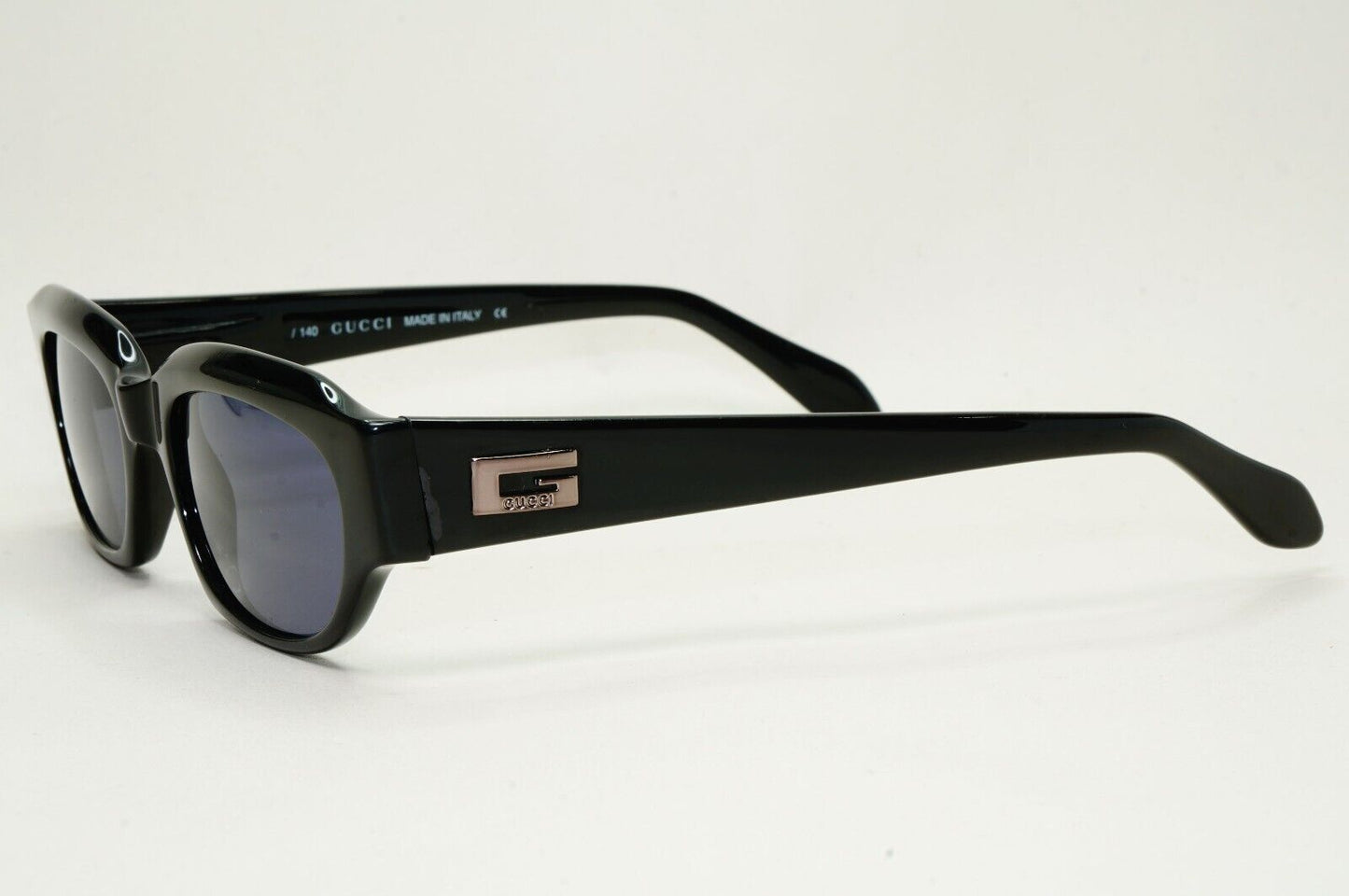 Gucci Sunglasses 1998 Vintage Black Rectangle Grey GG 2425/S 807 50mm 011124