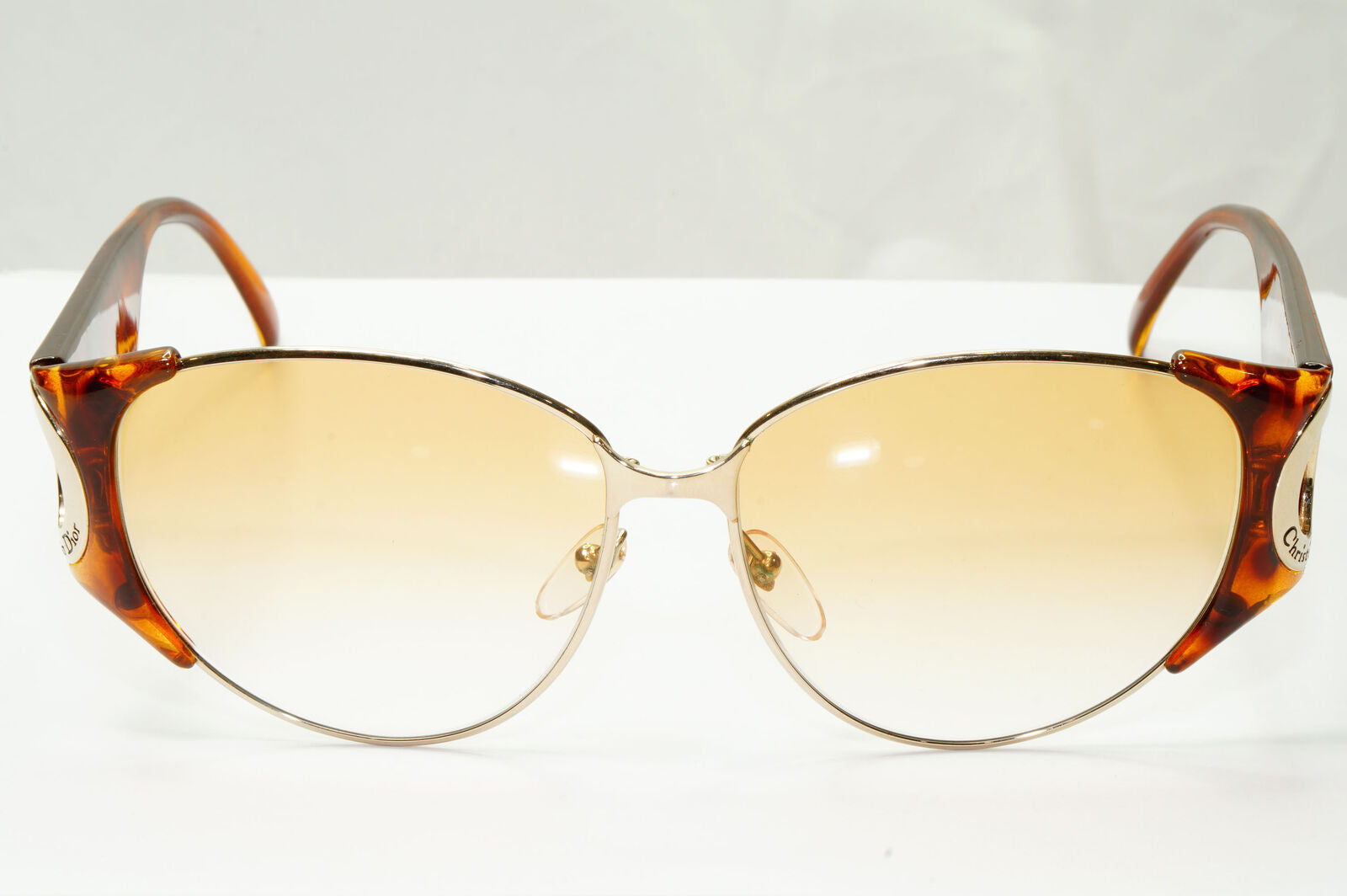 Dior 1990s Vintage Sunglasses Large Austria Gold Brown Oversized 2760 41 37486