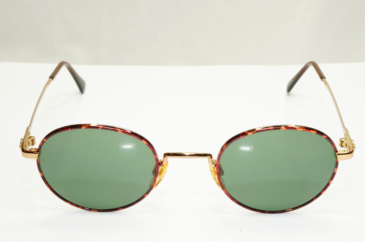 Emporio Armani Sunglasses 1997 Vintage Round Small Gold Green Eagle 008-S 721