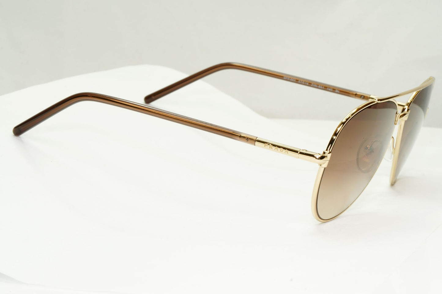 Prada Sunglasses Unisex Pilot Small Gold Brown PR66XS SPR 66X ZVN-6S1 57mm