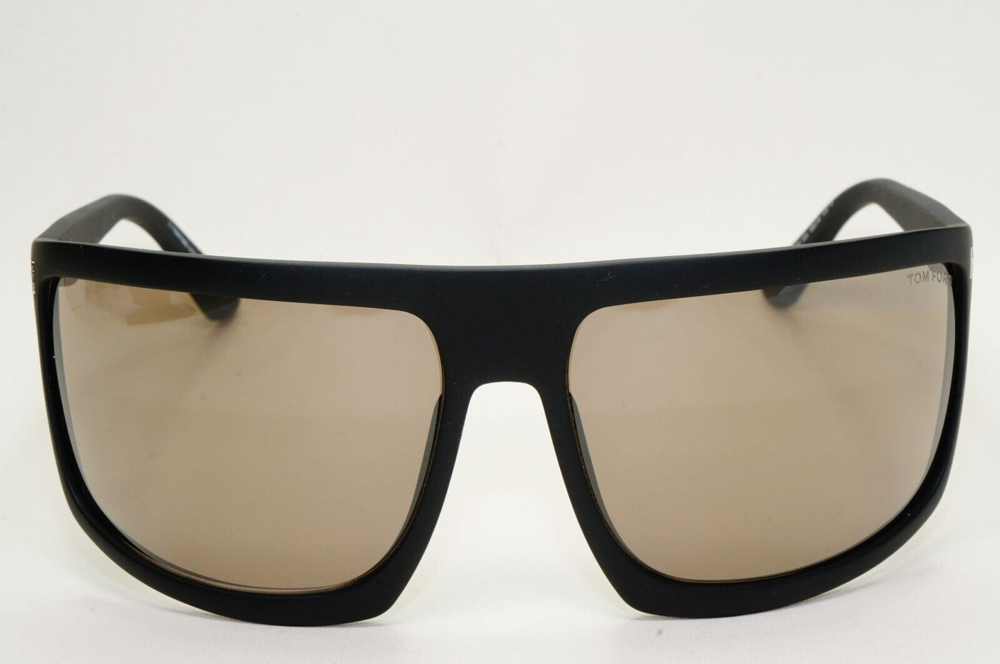 Tom Ford Sunglasses Clint-02 Black Matte Wrap Brown Large FT1066 TF 1066 02L