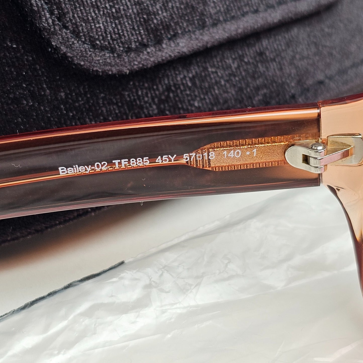 Tom Ford Sunglasses Bailey-02 Brown Honey Transparent Pink FT0885 TF 885 45Y