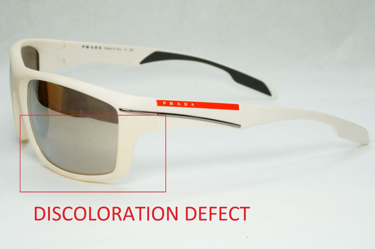 Prada Sunglasses 2012 White Grey Mirrored Silver PS01NS SPS 01N NAV-1C0