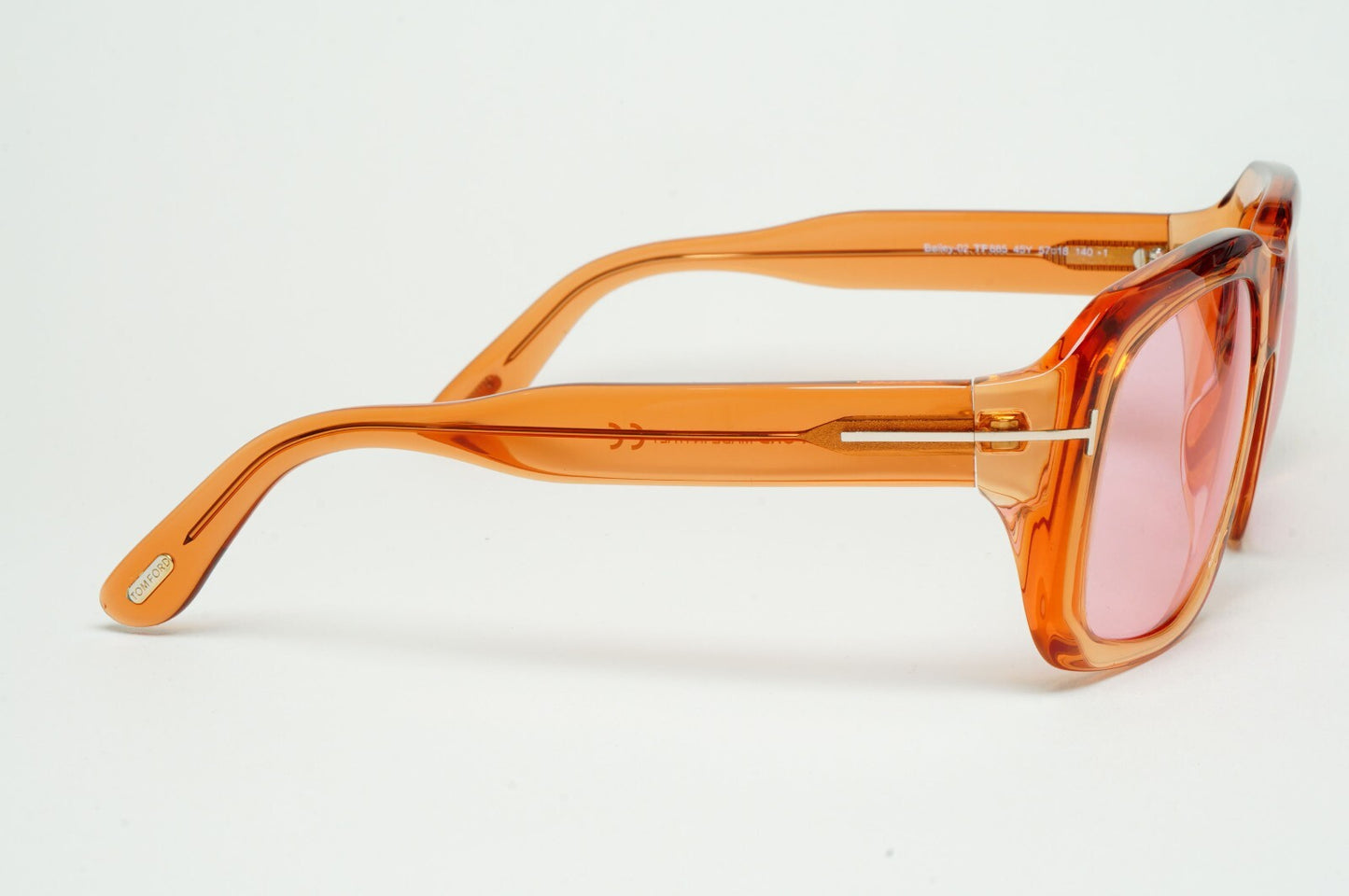Tom Ford Sunglasses Bailey-02 Brown Honey Transparent Pink FT0885 TF 885 45Y