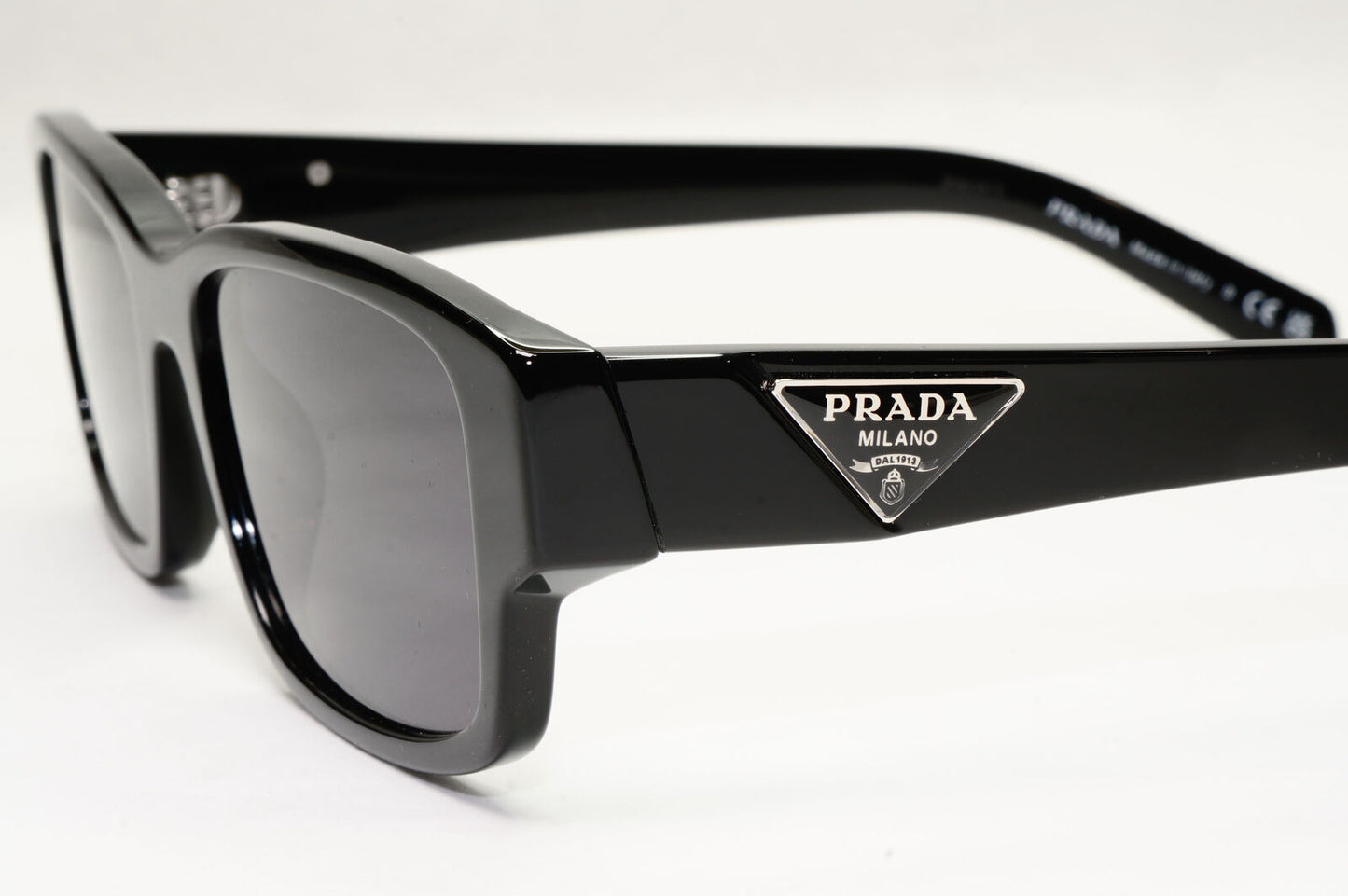 Prada Sunglasses Black Triangle Logo Symbole PR07ZV VPR 07Z 1AB-1O1