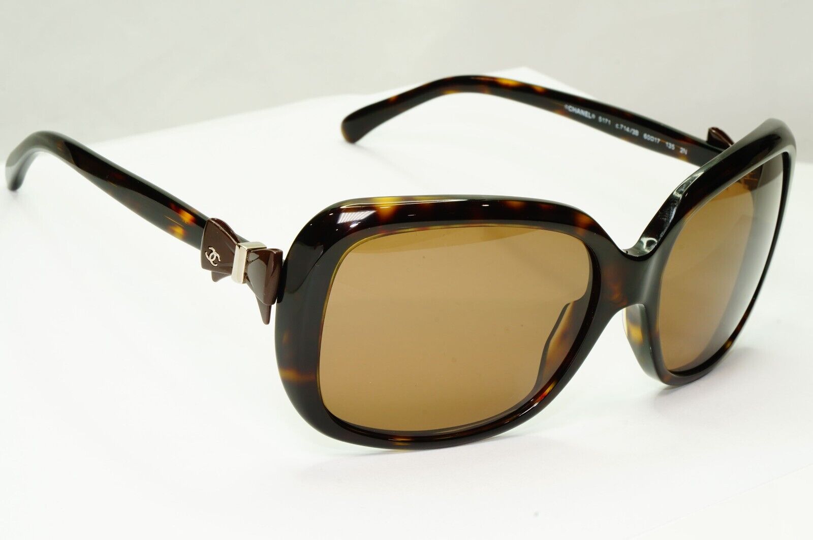 Chanel Sunglasses 2011 Bows Brown Tortoiseshell Square 5171 c.714/3B 250125