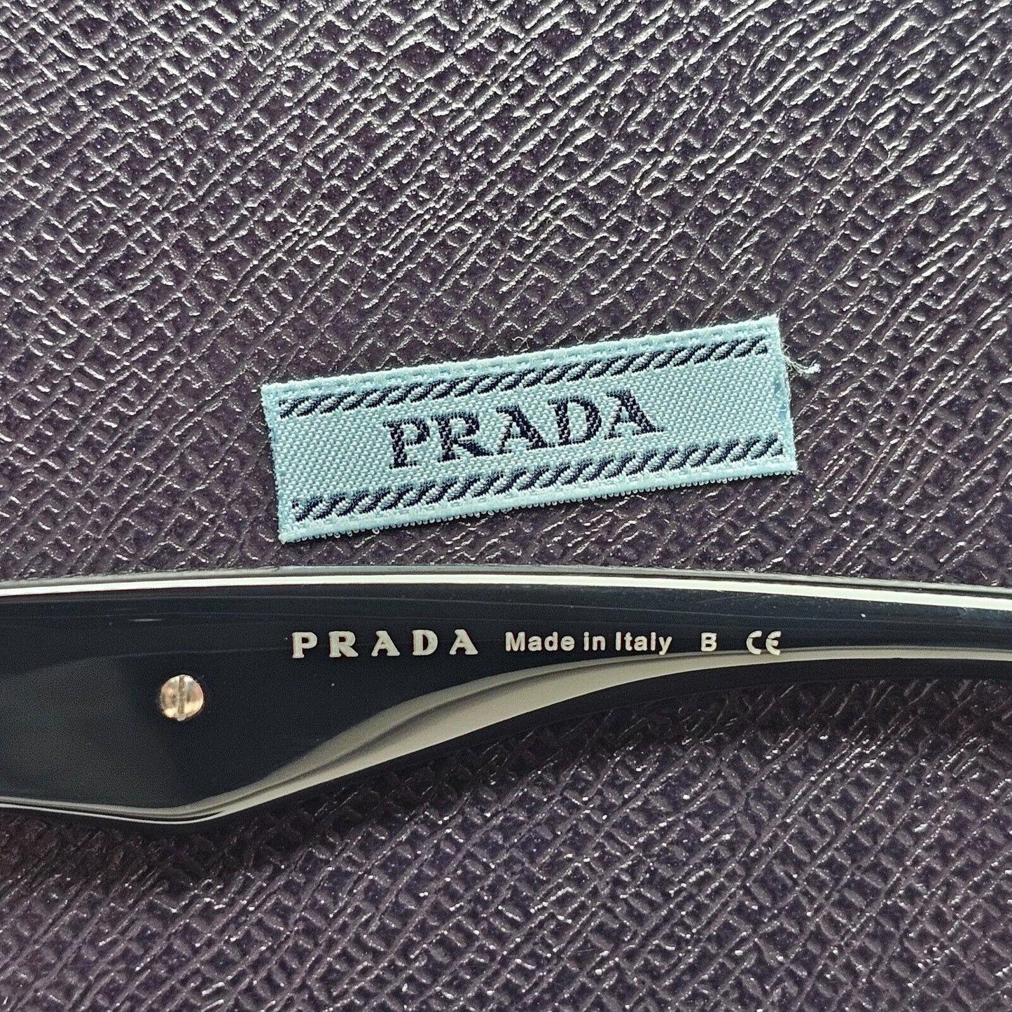 Prada Black Cinema Saffiano Leather Sunglasses PR14SS SPR 14S 1AB-0A7 151124