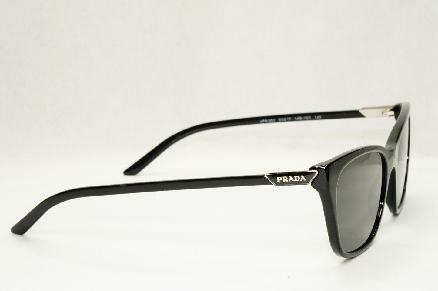 Prada Sunglasses Black Square Glossy Fashion PR05YV VPR 05Y 1AB-1O1 53mm