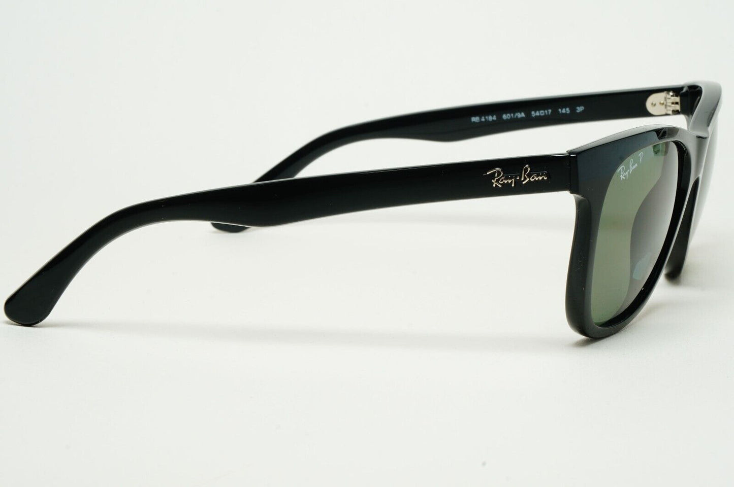 Ray-Ban Sunglasses Polarized Square Black Glossy Green G15 RB 4184 601/9A 54mm