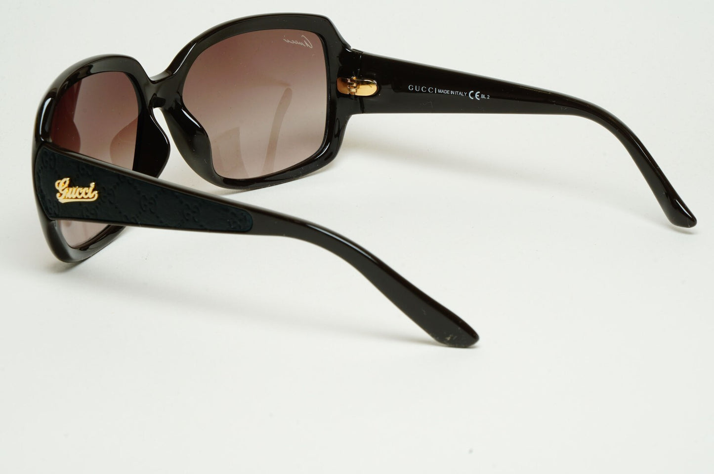 Gucci Sunglasses 2009 Vintage Leather Brown Black Square GG 3622/F/S COKHA 61mm