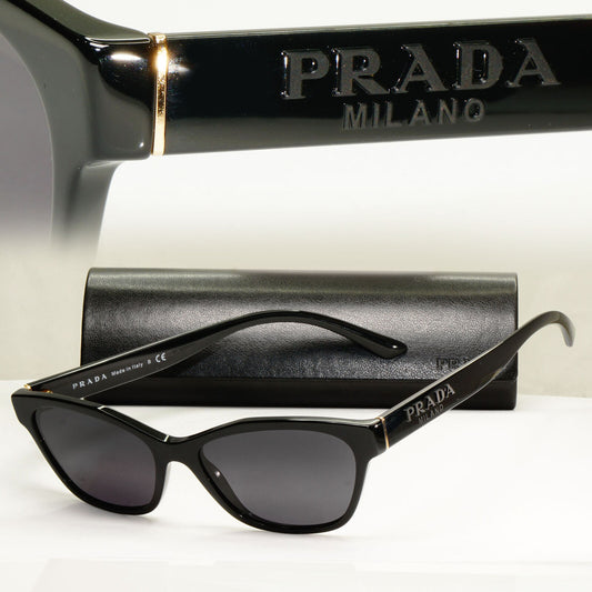 Prada Sunglasses Black Glossy Fashion Designer PR03WV VPR 03W 1AB-1O1 180323