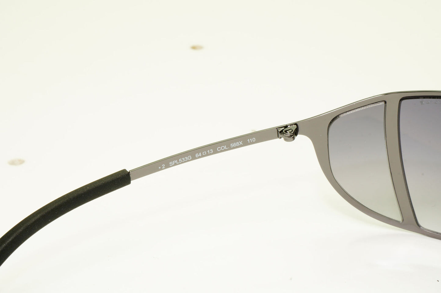 Police Side Window Sunglasses Grey Gradient Designer Mens SPL 533G COL 568X