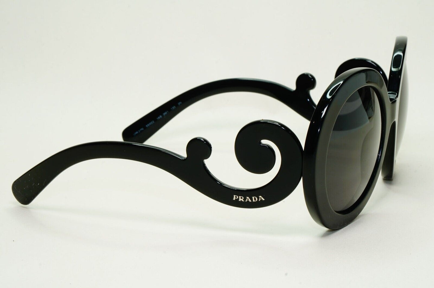 Prada Sunglasses Swirl Baroque Round Black PR27NS SPR 27N 1AB-3M1 250924