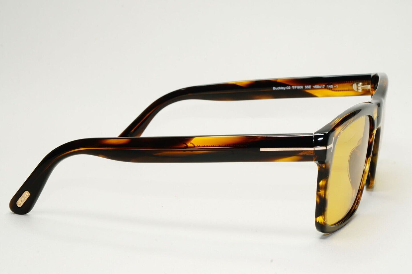 Tom Ford Sunglasses Buckley-02 Large Brown Square Yellow TF 906 55E FT0906