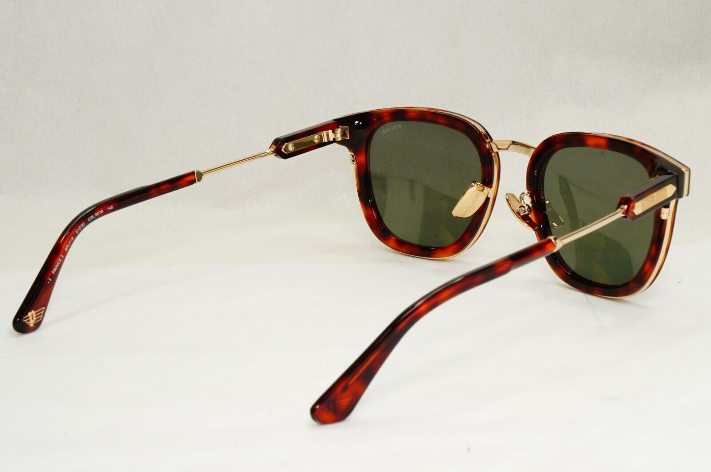Police Sunglasses Brown Gold Tortoise Green SPL F19 Prince 3 COL 0C10 51mm