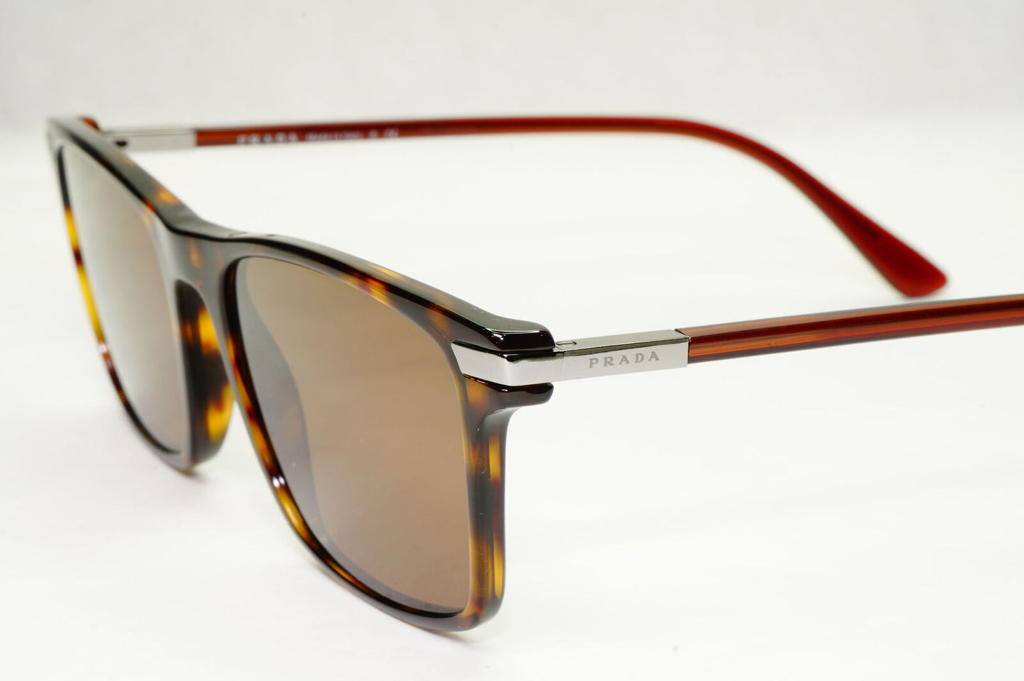 Prada Sunglasses Brown Havana Rectangle Tortoise PR01WV VPR 01W 01A-1O1 54mm