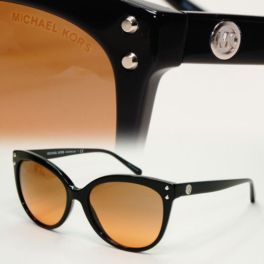 Michael Kors Sunglasses Black Brown Square MK 2045 Jan 3177/11 55mm 031124