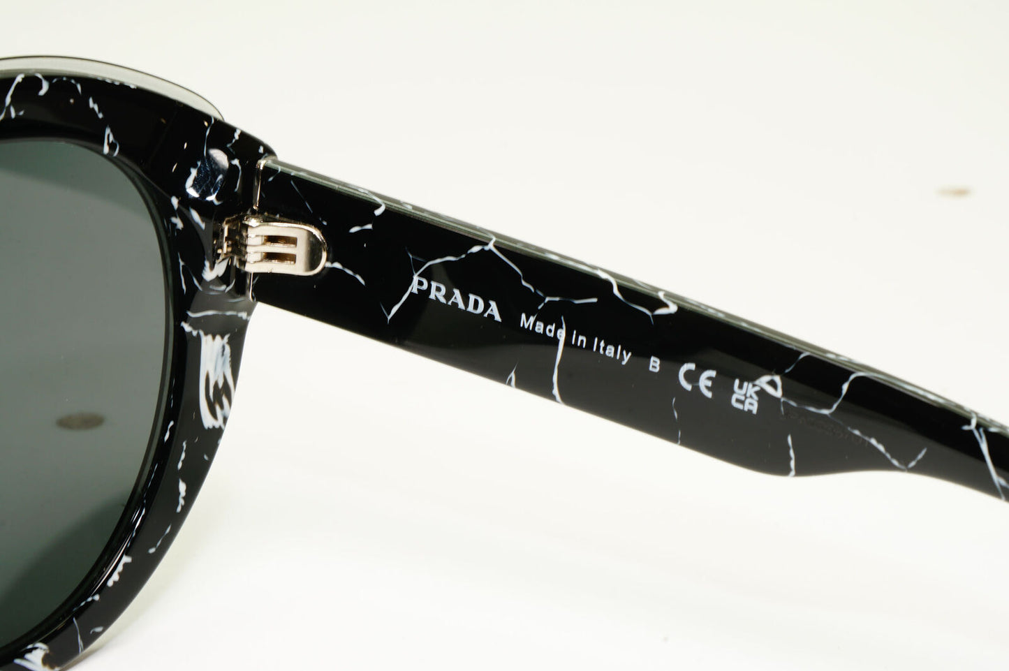 Prada Marble Black Sunglasses Womens Designer Fashion PR01YS SPR 01Y 09V-5S0