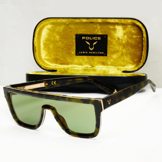 Police Lewis Hamilton F1 Sunglasses Brown Green Tortoise Shield SPL C46 COL VANG