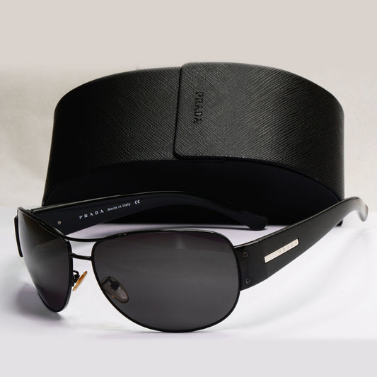 Prada Sunglasses 2006 Vintage Black Pilot Large PR52GS SPR 52G 1BO-1A1 190224