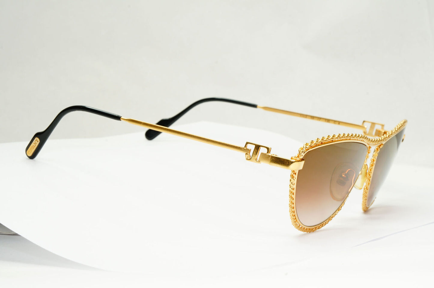 Tiffany 1980s Sunglasses Vintage Gold Plated Chain Soloist T1/03 C4 310323
