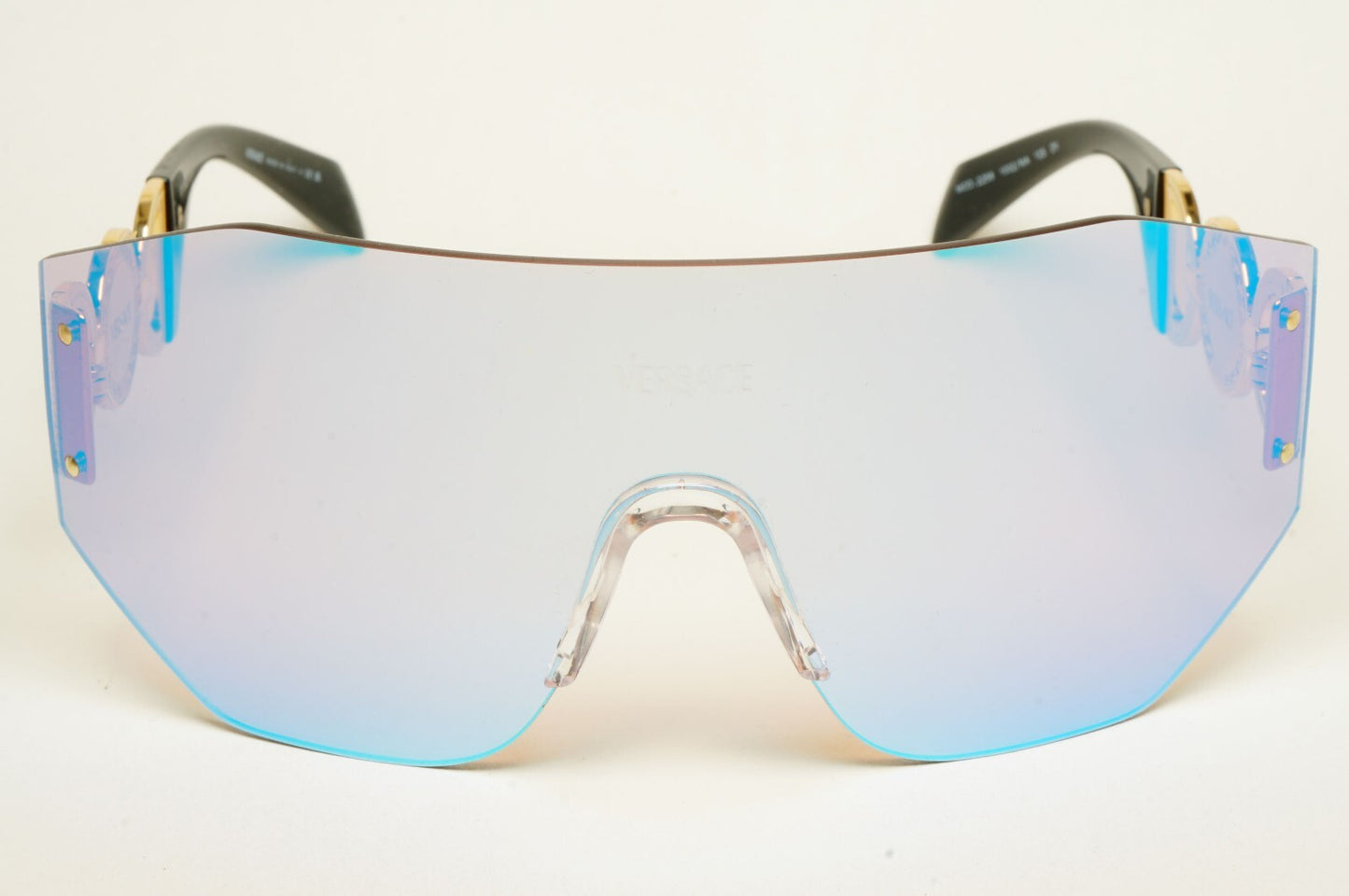 Versace Sunglasses Unisex Gold Medusa Shield Visor Ski Large MOD VE 2258 1002/MA