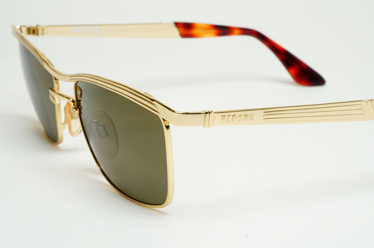 Versus Sunglasses 1996 by Gianni Versace Vintage Gold Brown MOD F02 COL 030