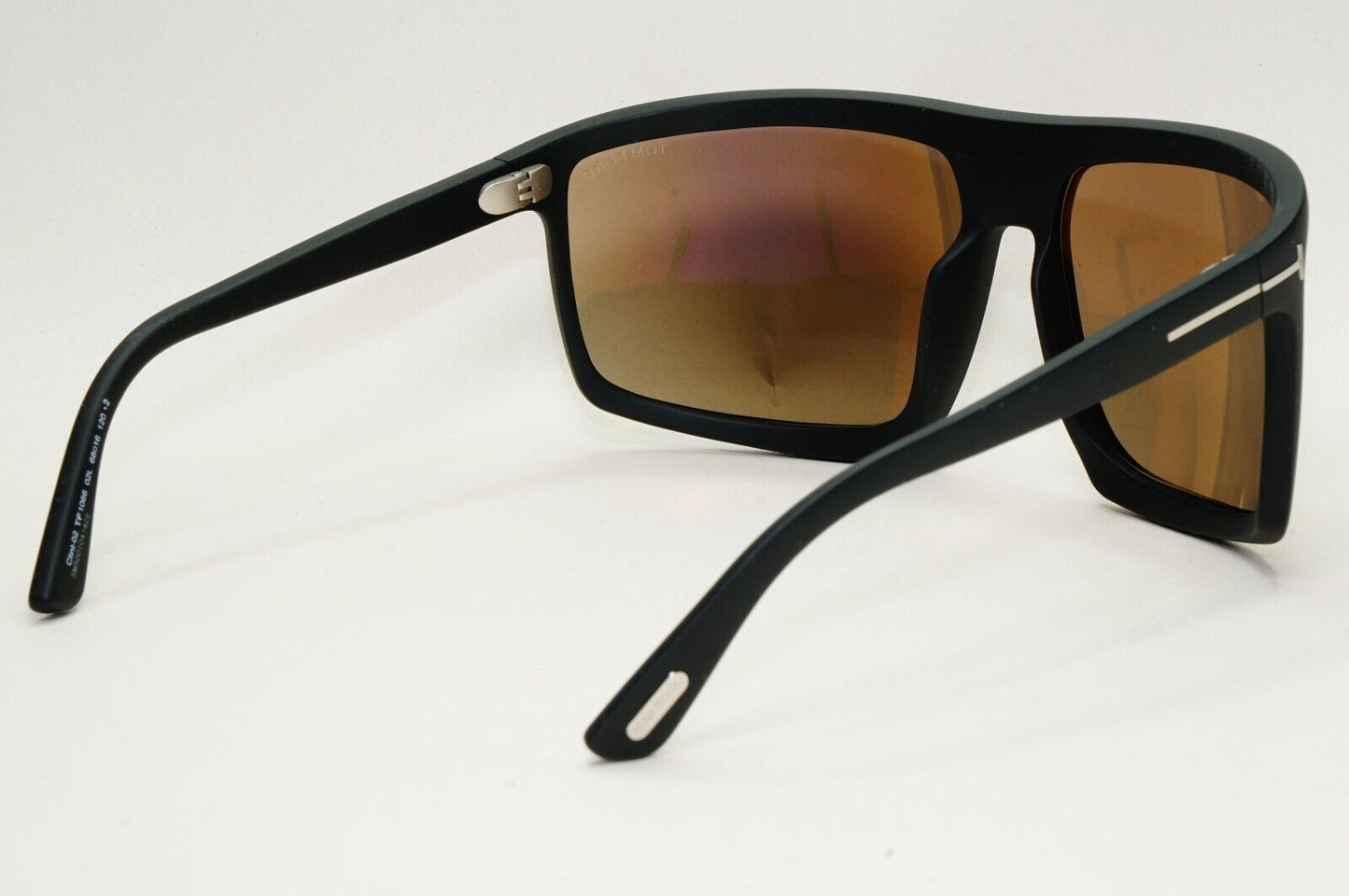 Tom Ford Sunglasses Clint-02 Black Matte Wrap Brown Large FT1066 TF 1066 02L