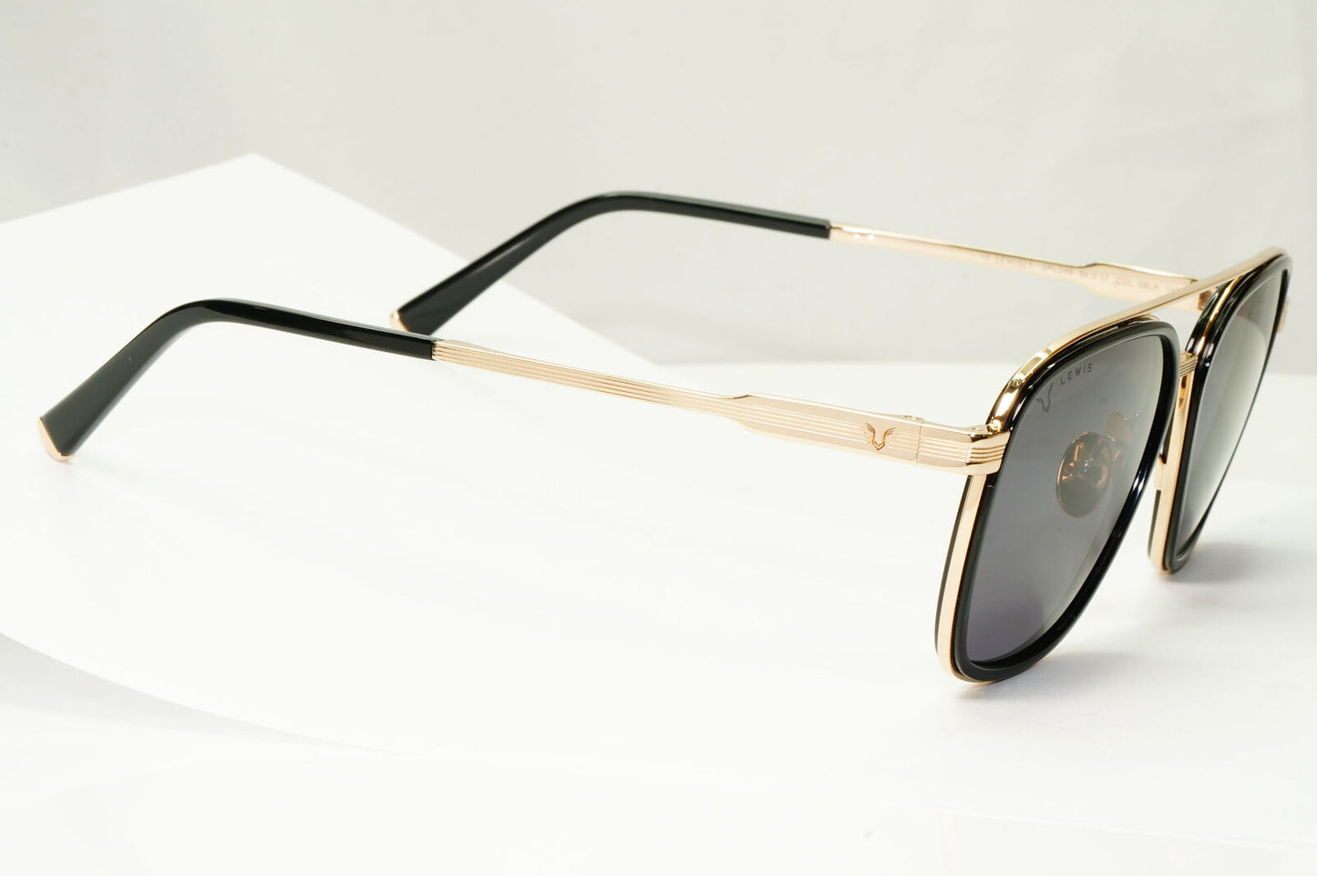 Police Lewis Hamilton F1 Sunglasses Black Gold Square Pilot SPL C49 COL 0BLK