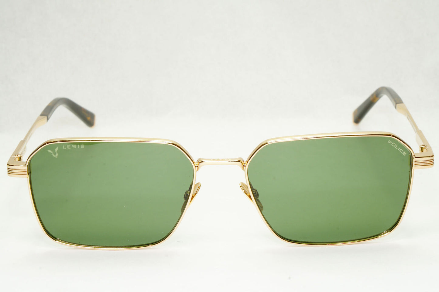 Police x Lewis Hamilton Sunglasses F1 Gold Green SPL G33 Lewis 45 COL 0300