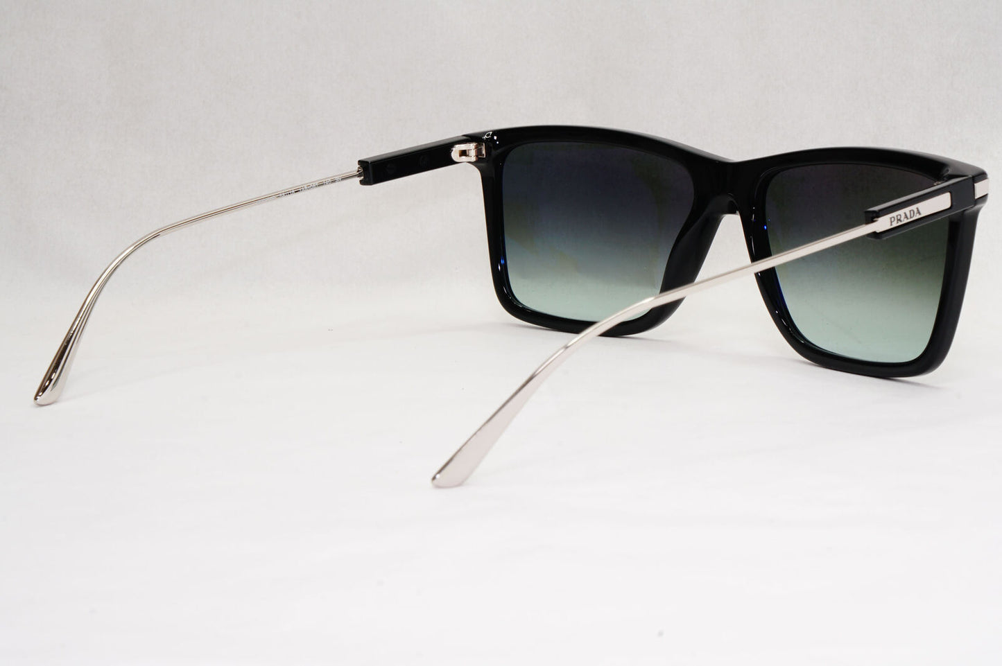 Prada Sunglasses Glass Lens Black Silver Grey Gradient PR01ZS SPR 01Z 1AB-06T