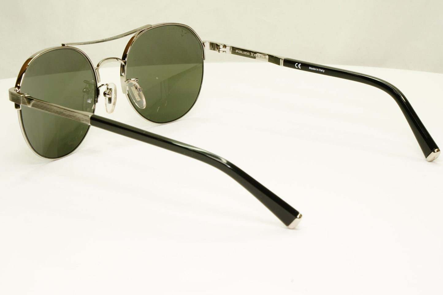 Police Lewis Hamilton F1 Sunglasses Silver Black Green Round 03 SPL A24 COL 0579