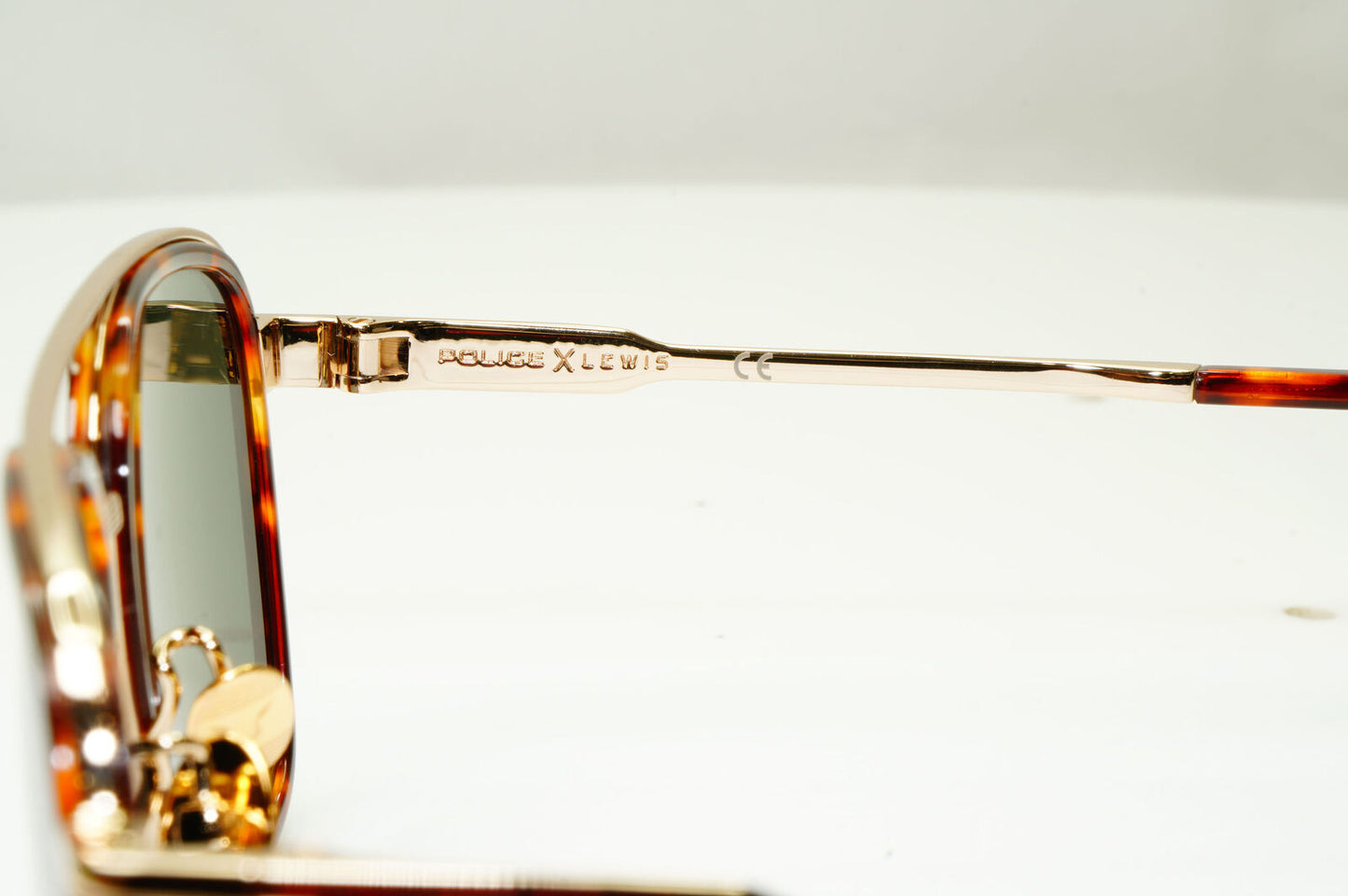 Police Lewis Hamilton F1 Sunglasses Green Brown Gold Square SPL C49 COL 09HW