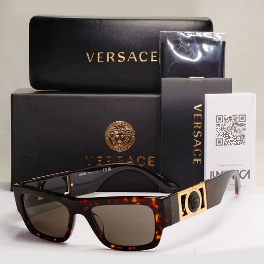 Versace Sunglasses Brown Square Tortoise Havana Gold MOD VE 4416-U 108/3 53mm