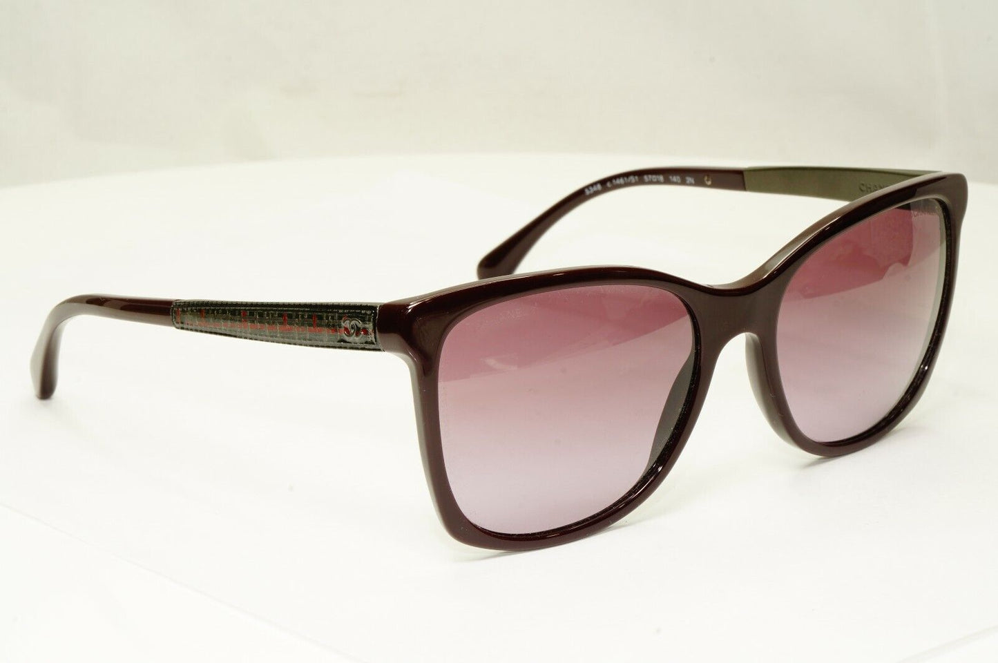 Chanel Sunglasses Burgundy Bordo Gradient Square Womens 5348 1461/S1 25640